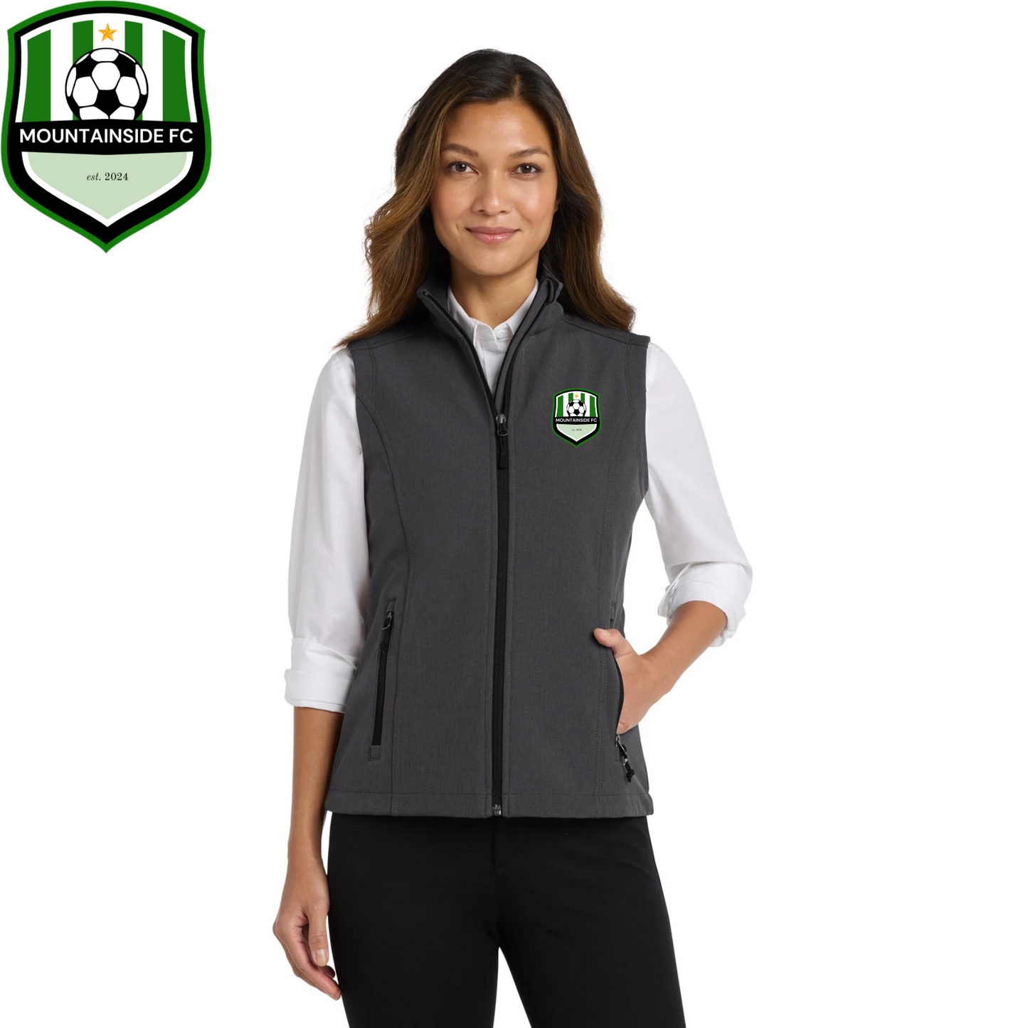 Women's Core Soft Shell Vest w/ MFC Embroidered Logo