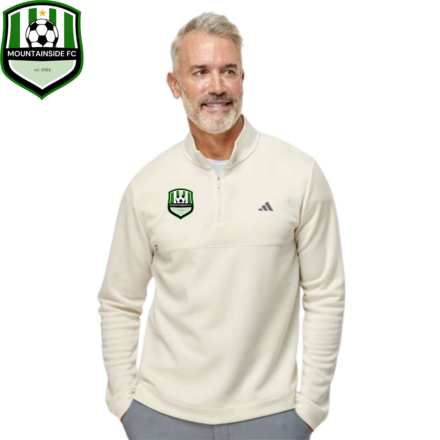 Adidas Men's Ultimate365 Textured Quarter-Zip Pullover w/ MFC Embroidery