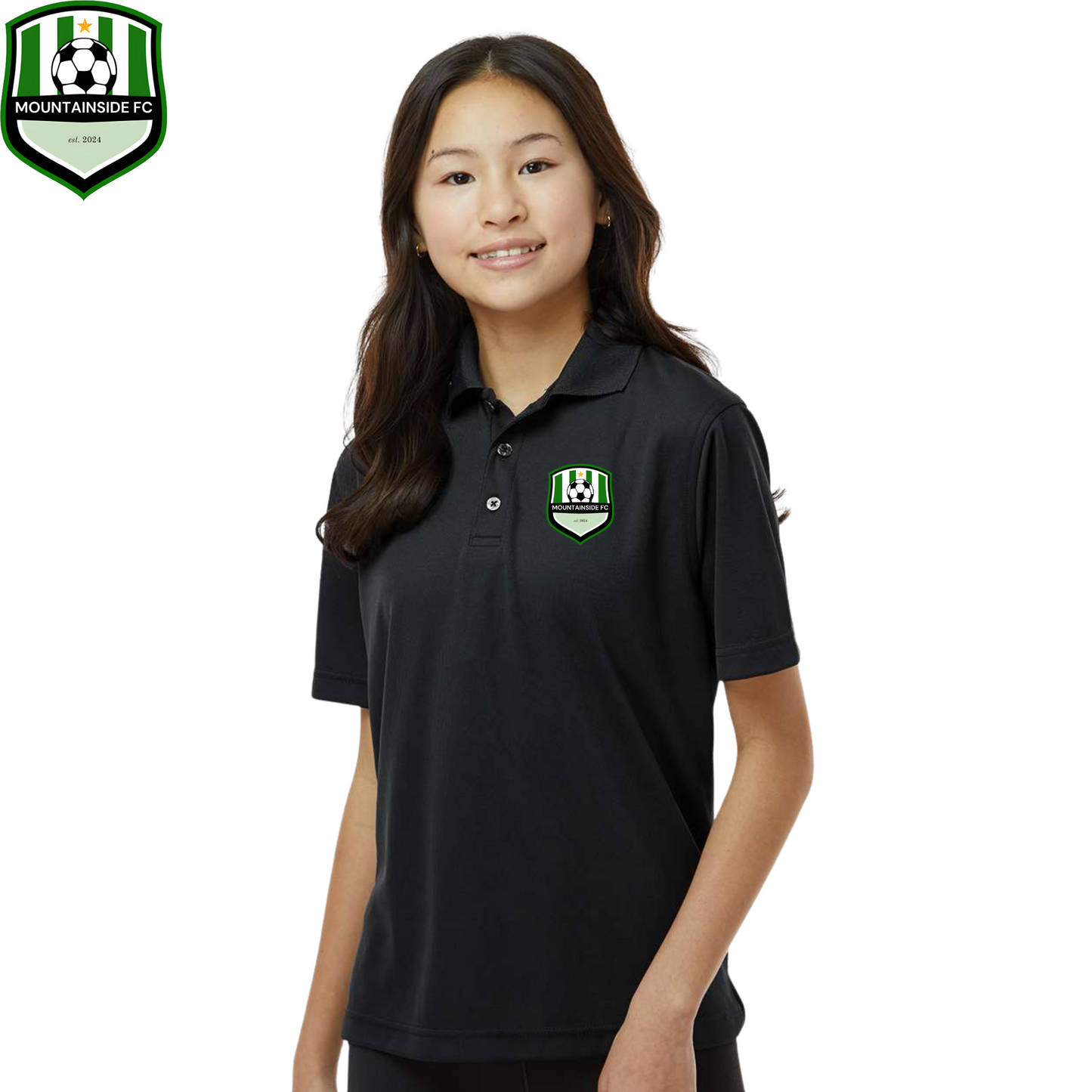 Youth Saratoga Performance Mini Mesh Polo