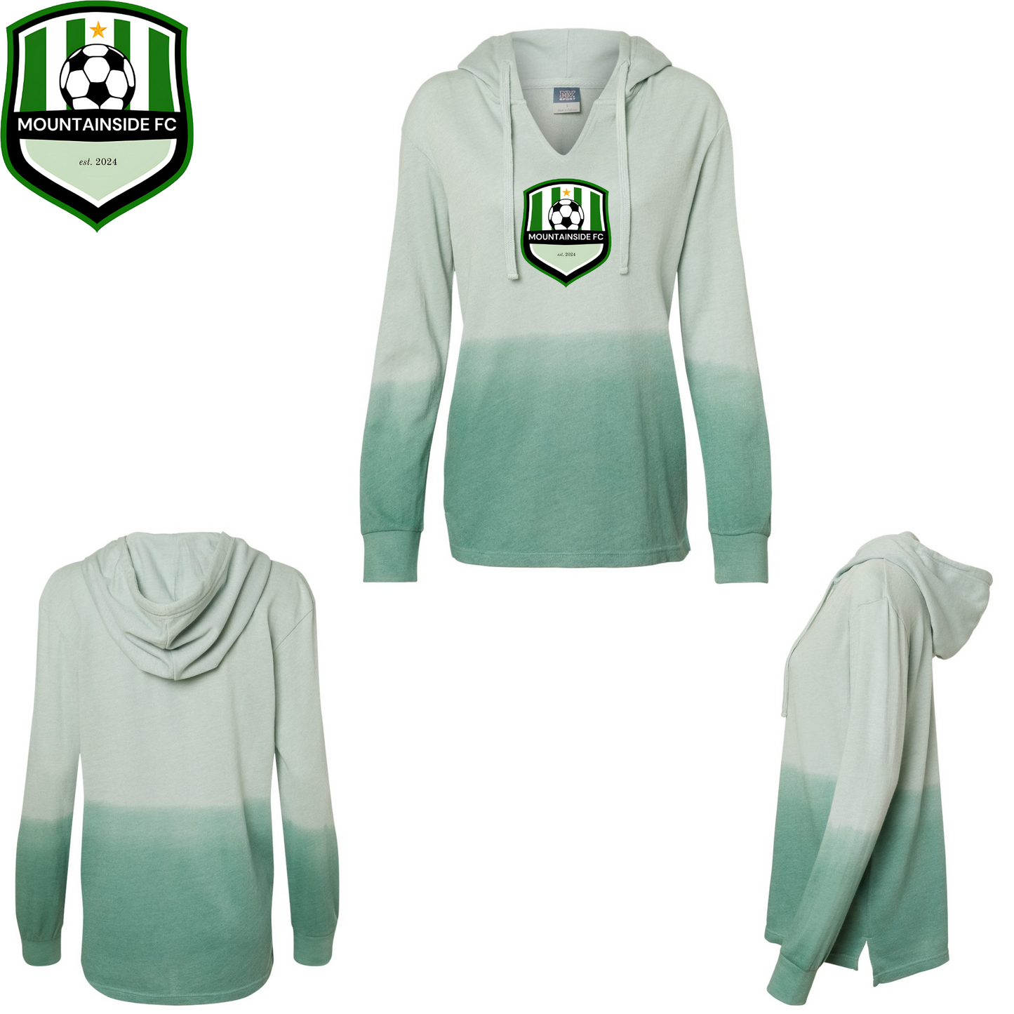 MV Sport Women's French Terry Ombré Hooded Sweatshirt