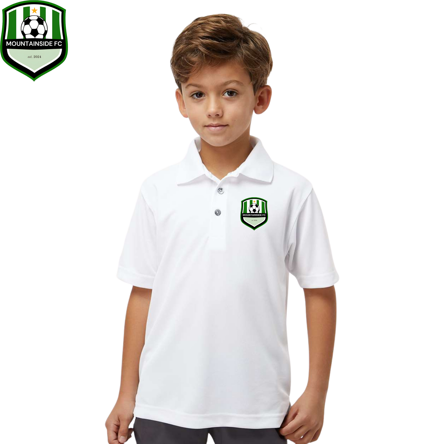 Youth Saratoga Performance Mini Mesh Polo