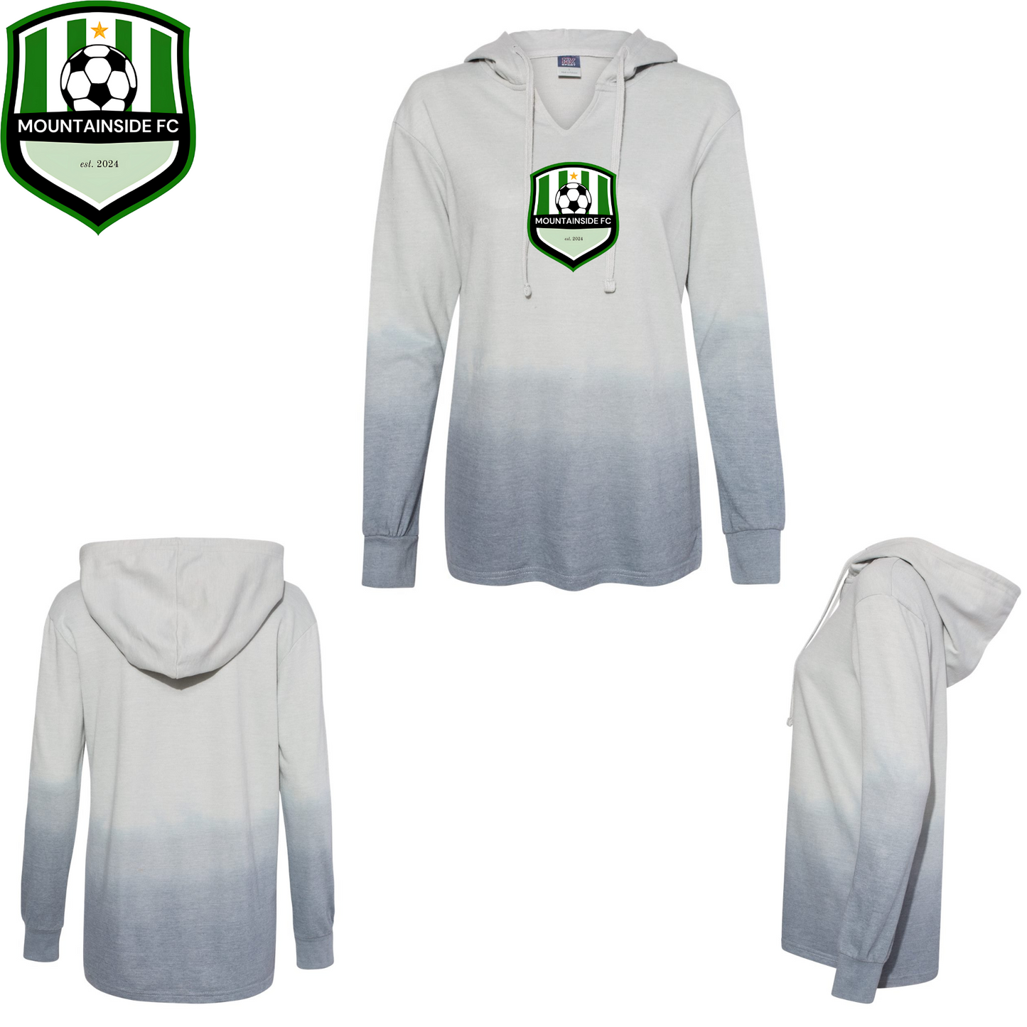 MV Sport Women's French Terry Ombré Hooded Sweatshirt