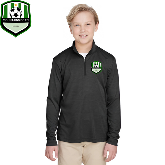 Youth Zone Sonic Heather Performance Quarter-Zip Pullolver w/ MFC Embroidery