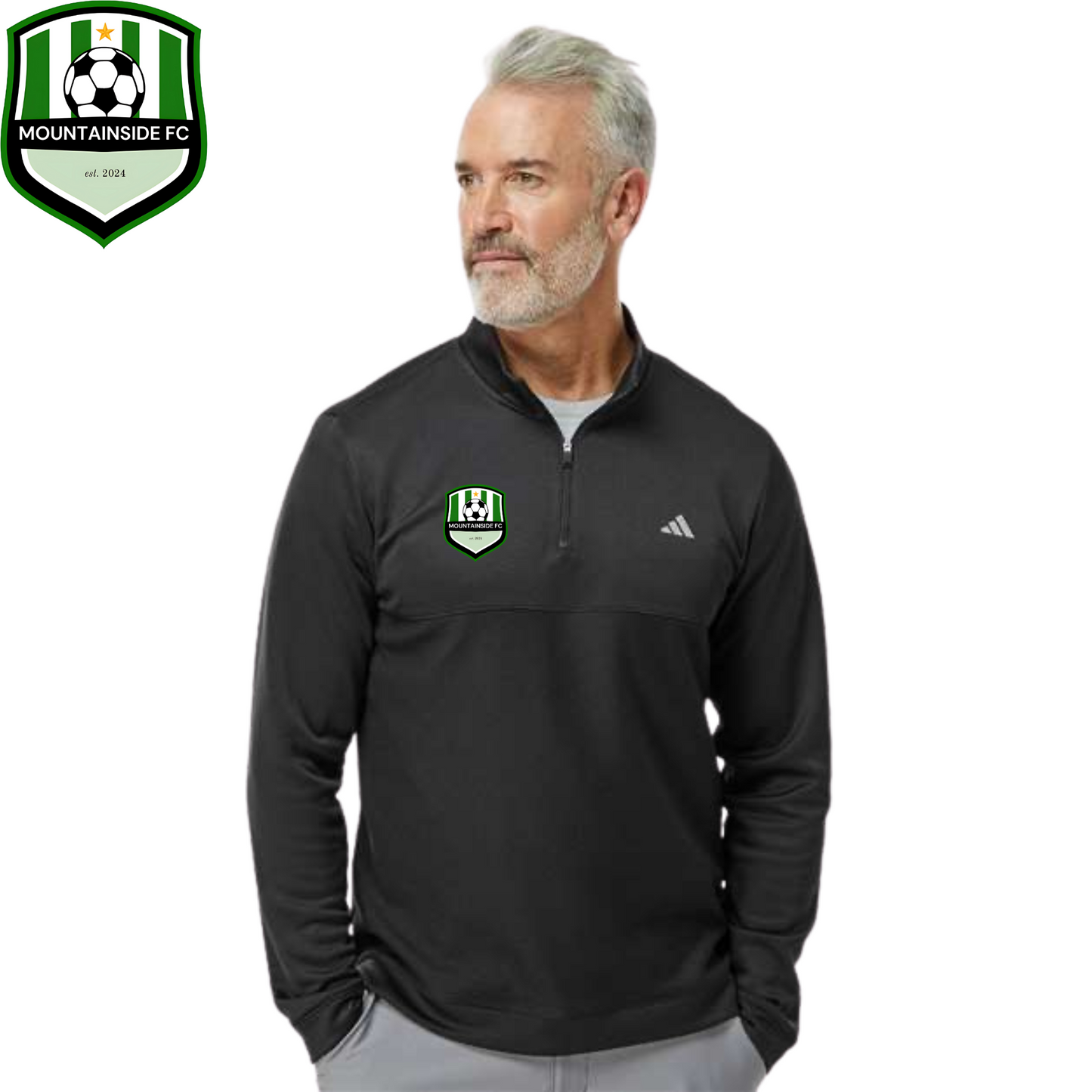 Adidas Men's Ultimate365 Textured Quarter-Zip Pullover w/ MFC Embroidery
