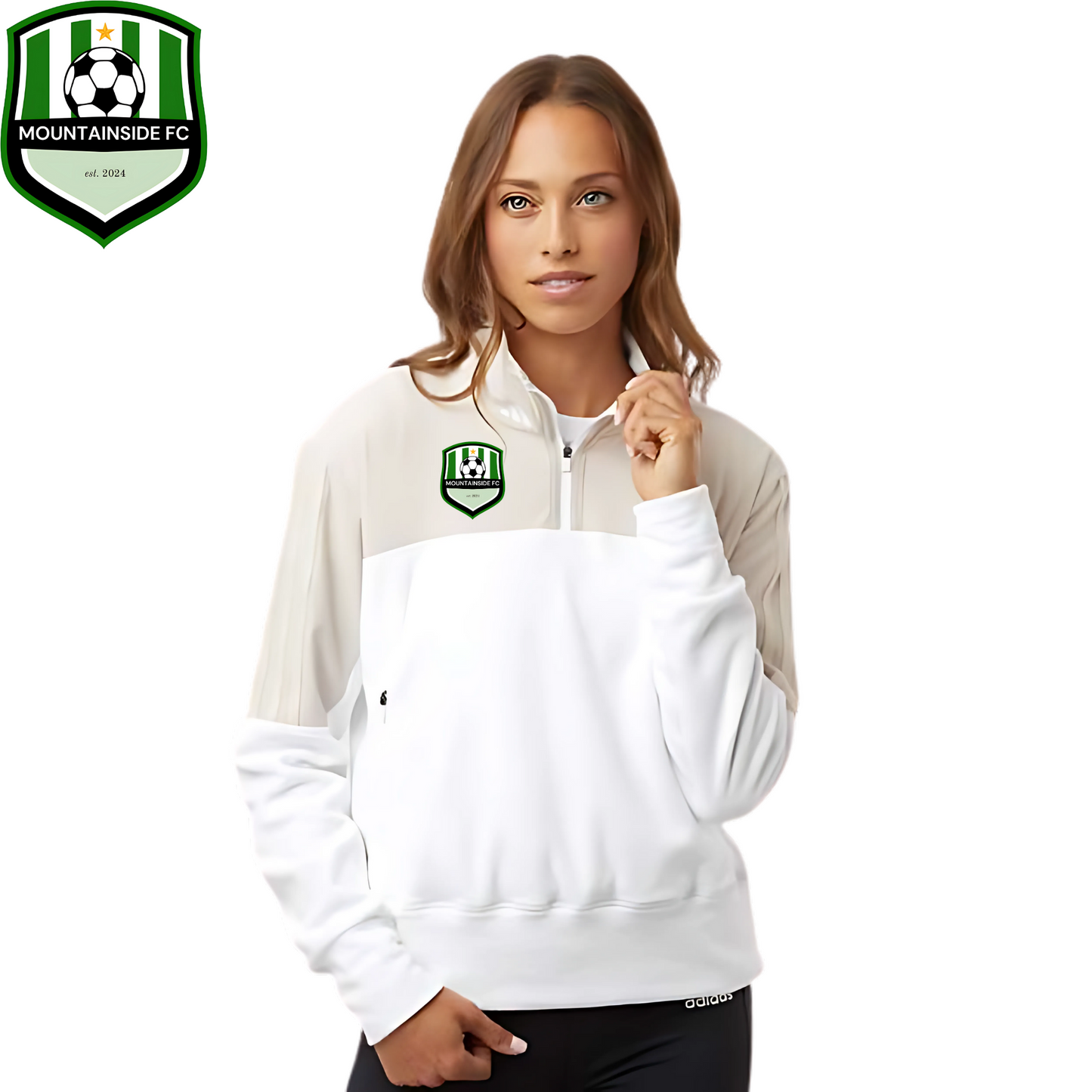 Adidas Women's Fleece Quarter-Zip Pullover w/ MFC Embroidery